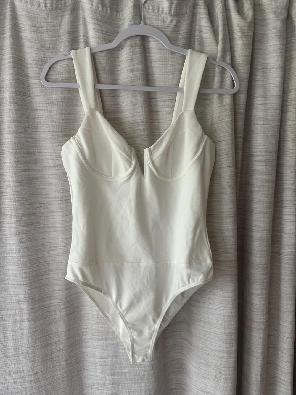 Lulu's Cream Tie-Front Bodysuit
